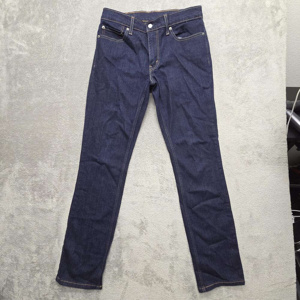 Levis 511 Jeans Mens 32x32 Blue Slim Tapered Dark Wash Denim Stretch Zip Fly